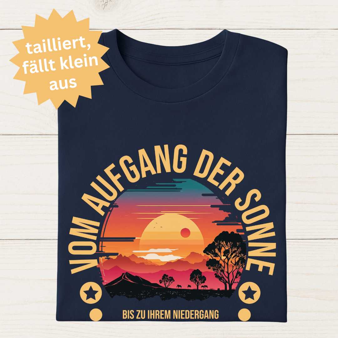 Ps 113,3 - Vom Aufgang der Sonne - Brustprint - Ladies Premium Shirt