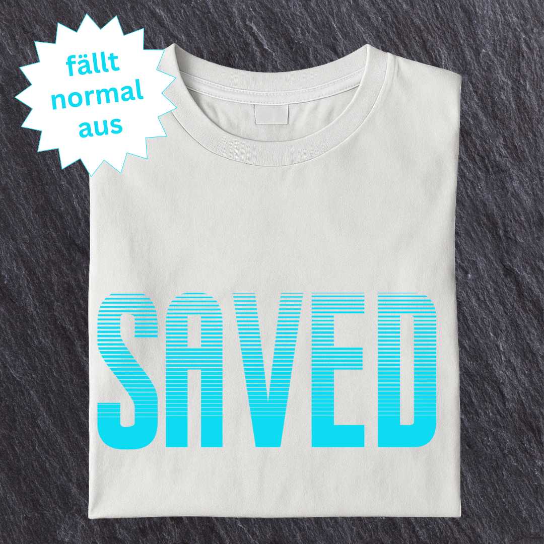 Eph 2,8 - SAVED Design türkis - Organic Shirt