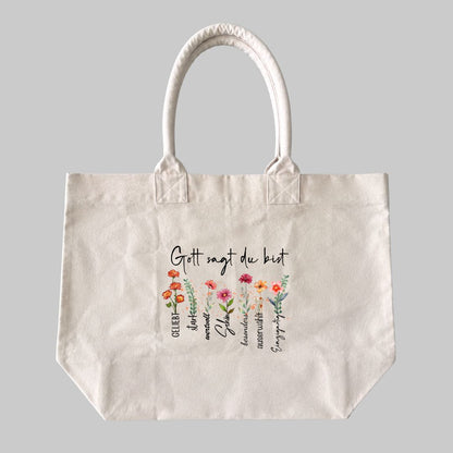 Gott sagt du bist - Kundenwunsch - Umtausch ausgeschlossen - Shoppertasche