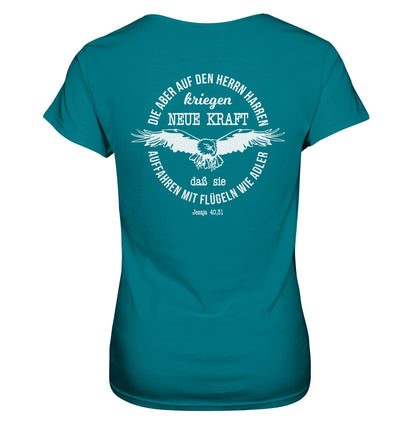 Jes 40,31 - Auffahren mit Flügeln wie Adler 2 - Ladies Premium Shirt