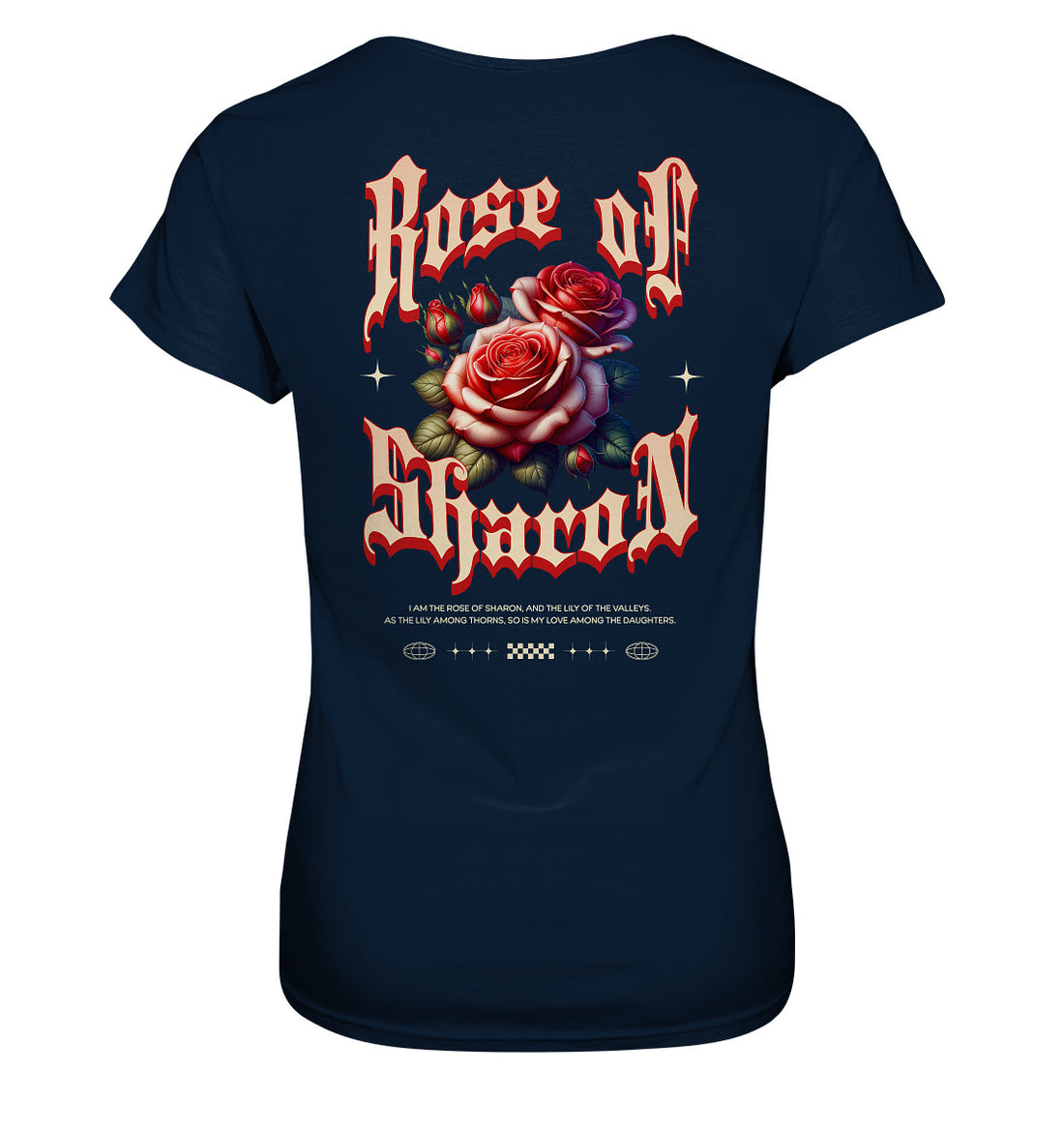 Hoh 2,1 - Rose of Sharon - Rückenprint - Ladies Premium Shirt