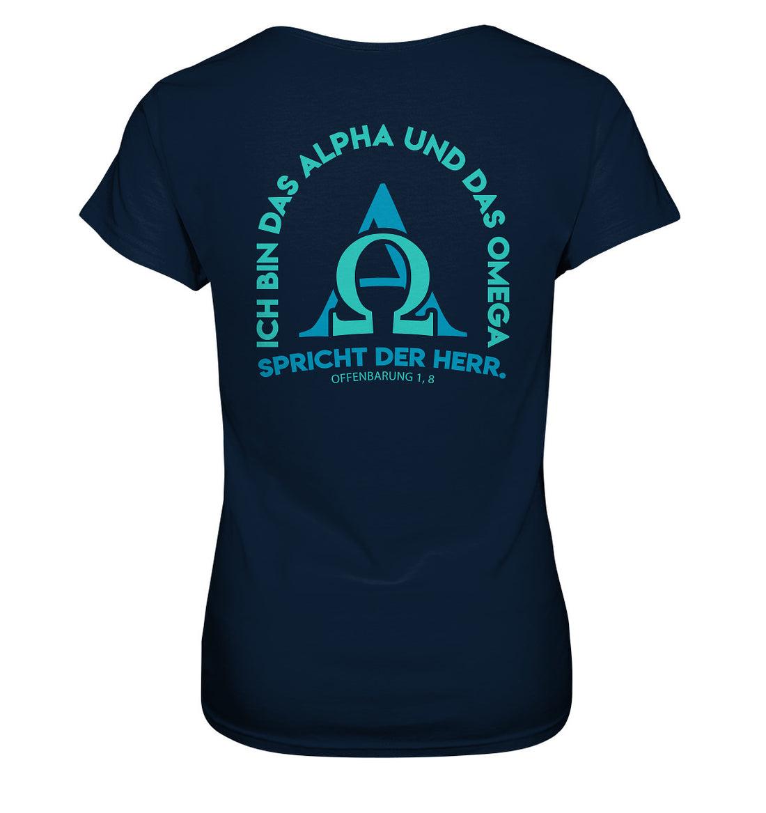 Offb 1,8 - Alpha &amp; Omega Design 2 Rücken - Ladies Premium Shirt