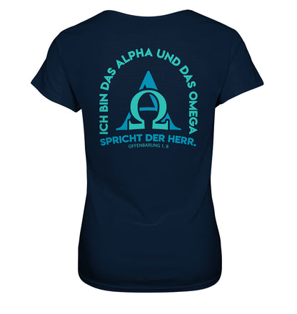 Offb 1,8 - Alpha &amp; Omega Design 2 Rücken - Ladies Premium Shirt