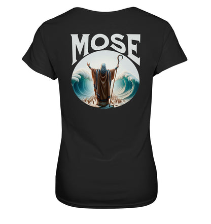 2.Mo 14,21-22 - Mose teilt das Meer - Rückenprint - Ladies Premium Shirt
