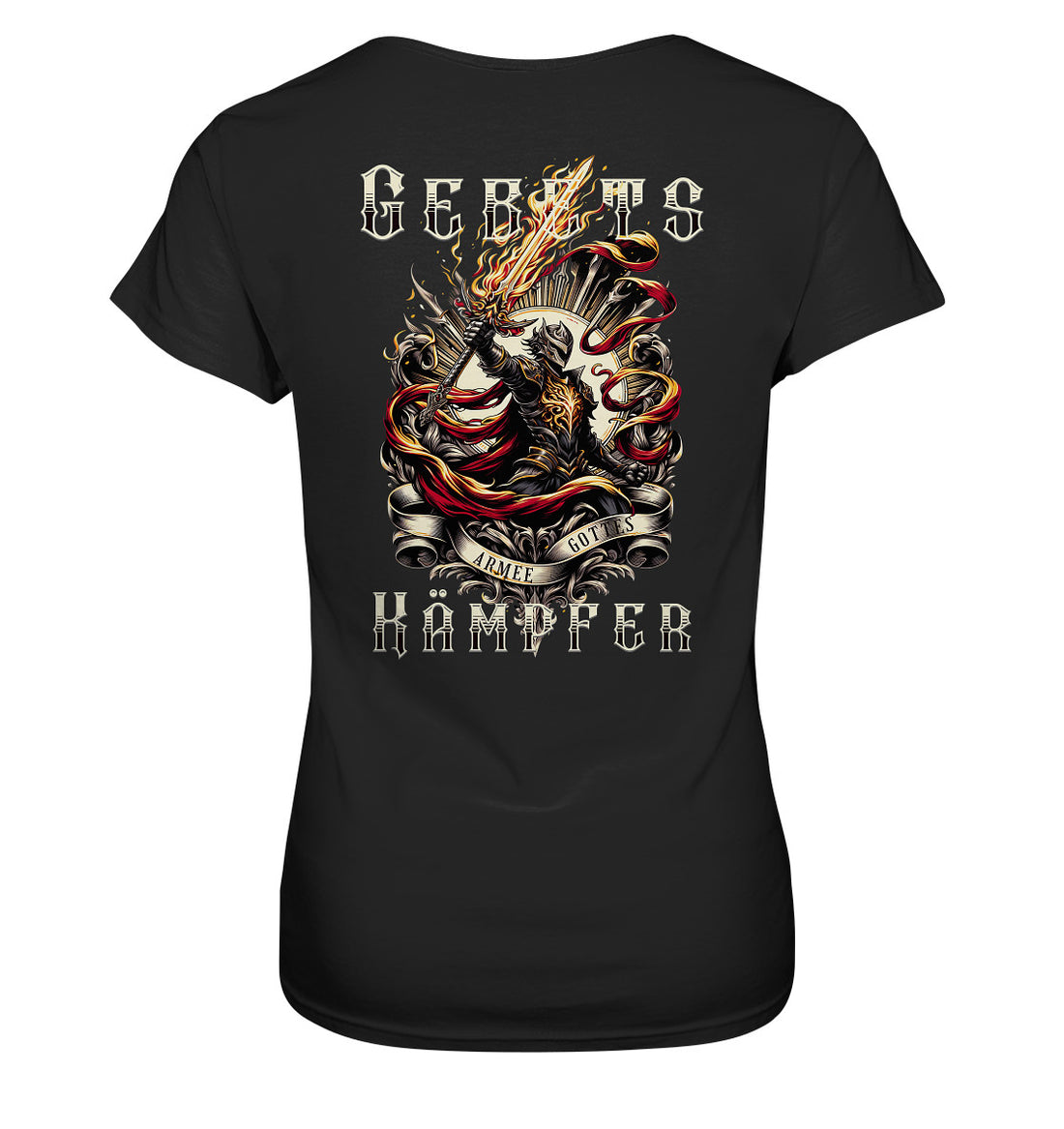 Eph 6 / 1.Thess 5,17 - Gebetskämpfer - Rückenprint - Ladies Premium Shirt