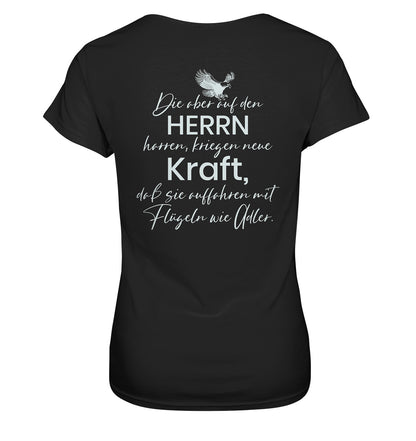 Jes 40,31 - Auffahren mit Flügeln wie Adler - Ladies Premium Shirt
