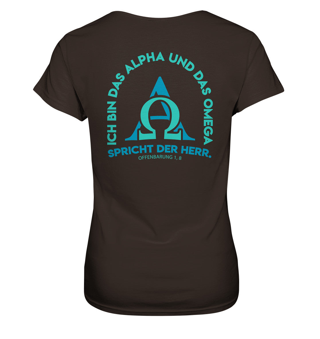 Offb 1,8 - Alpha &amp; Omega Design 2 Rücken - Ladies Premium Shirt