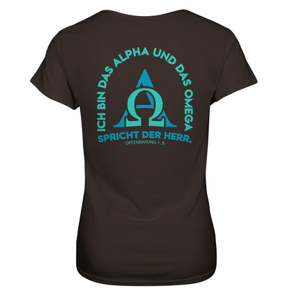 Offb 1,8 - Alpha &amp; Omega Design 2 Rücken - Ladies Premium Shirt