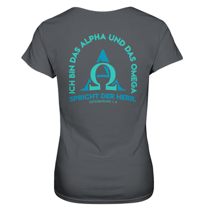 Offb 1,8 - Alpha &amp; Omega Design 2 Rücken - Ladies Premium Shirt