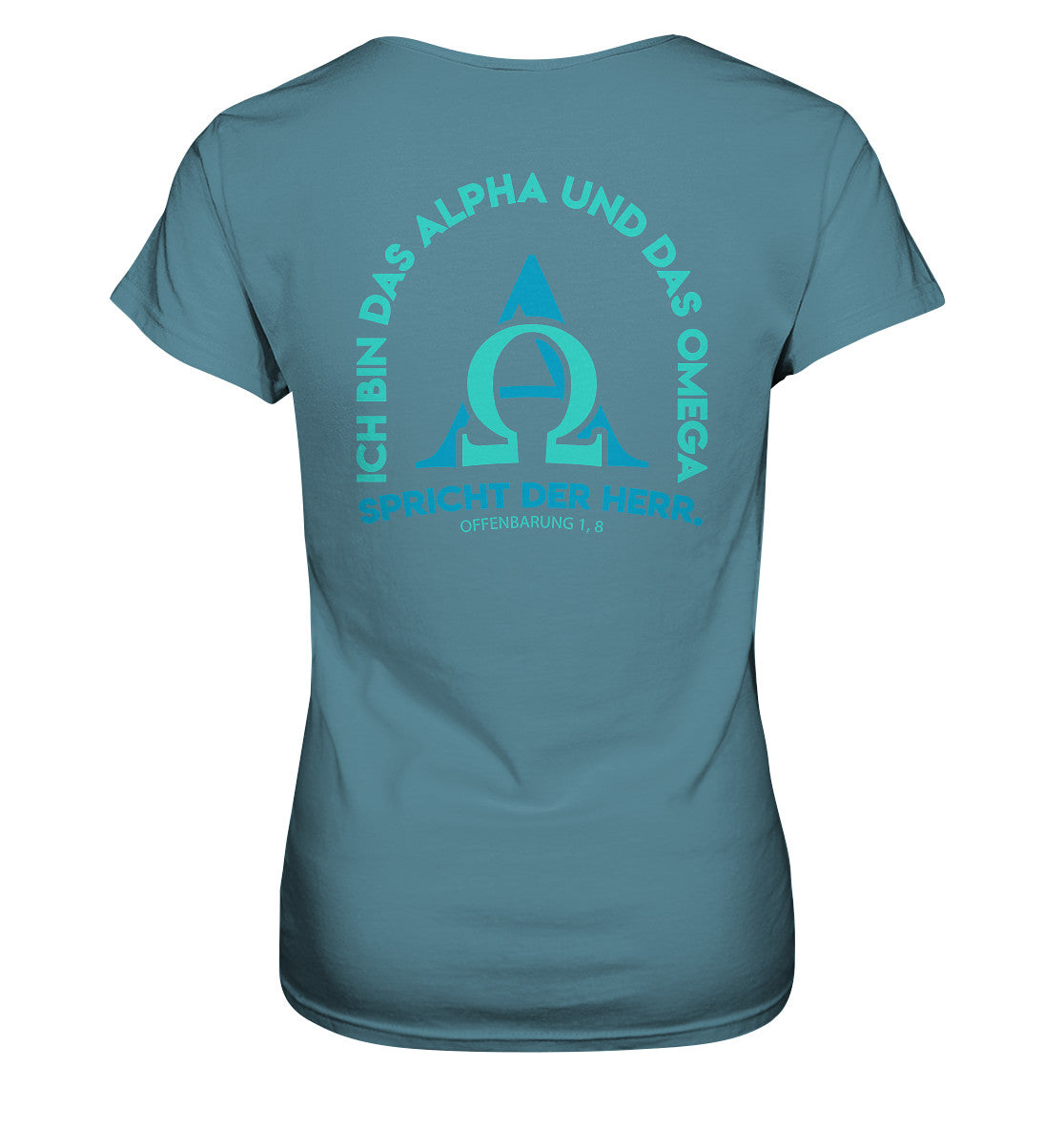 Offb 1,8 - Alpha &amp; Omega Design 2 Rücken - Ladies Premium Shirt