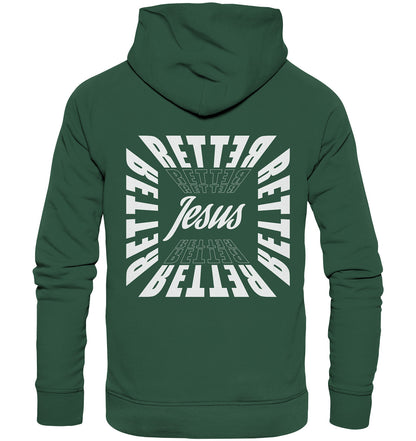 1.Joh 4,14 - RETTER - Jesus - Organic Basic Hoodie