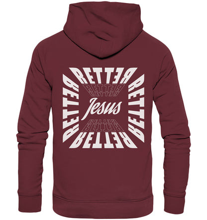 1.Joh 4,14 - RETTER - Jesus - Organic Basic Hoodie