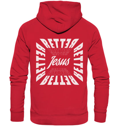 1.Joh 4,14 - RETTER - Jesus - Organic Basic Hoodie