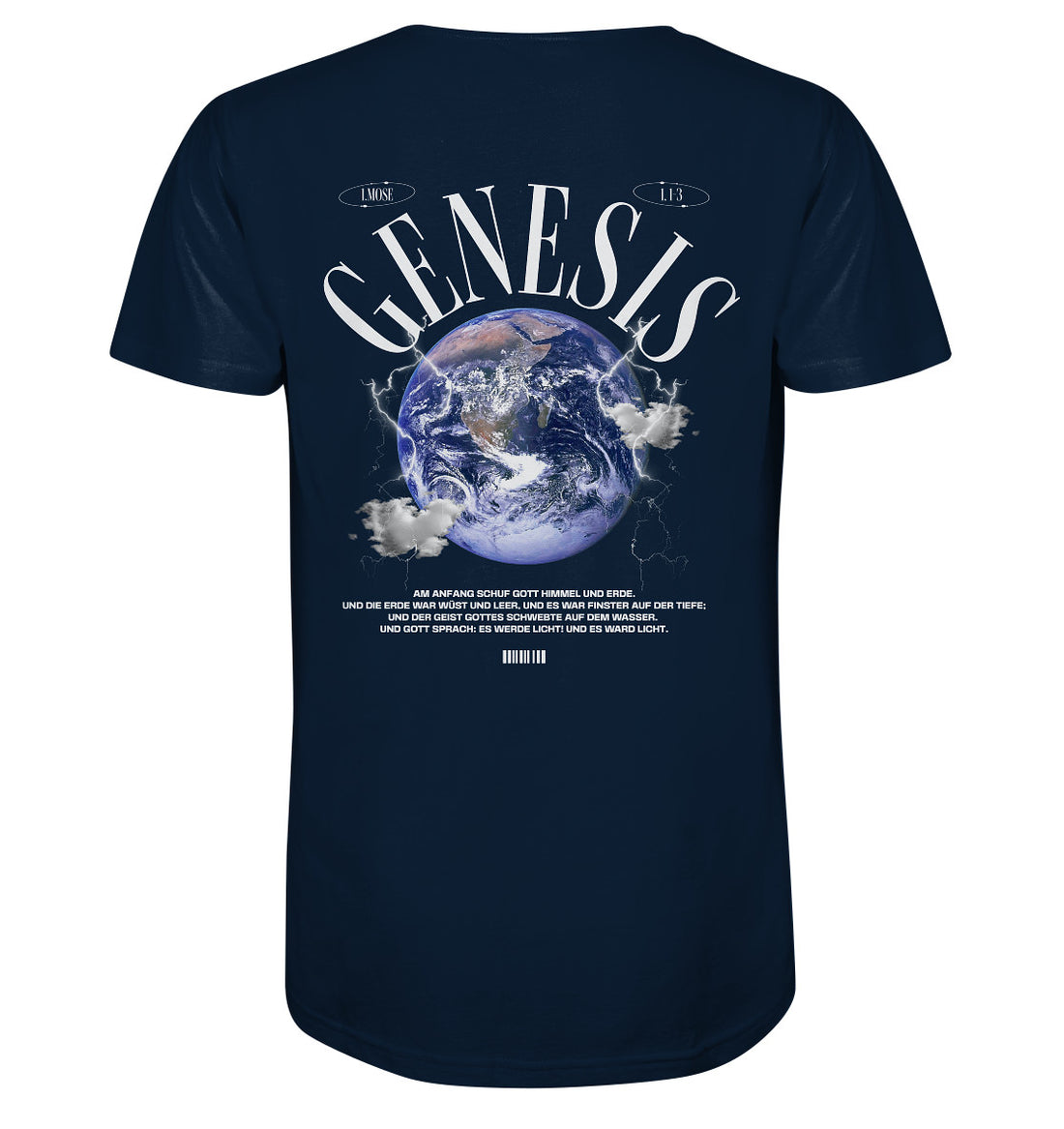 1.Mo 1,1-3 - GENESIS - Rückenprint - Organic Shirt