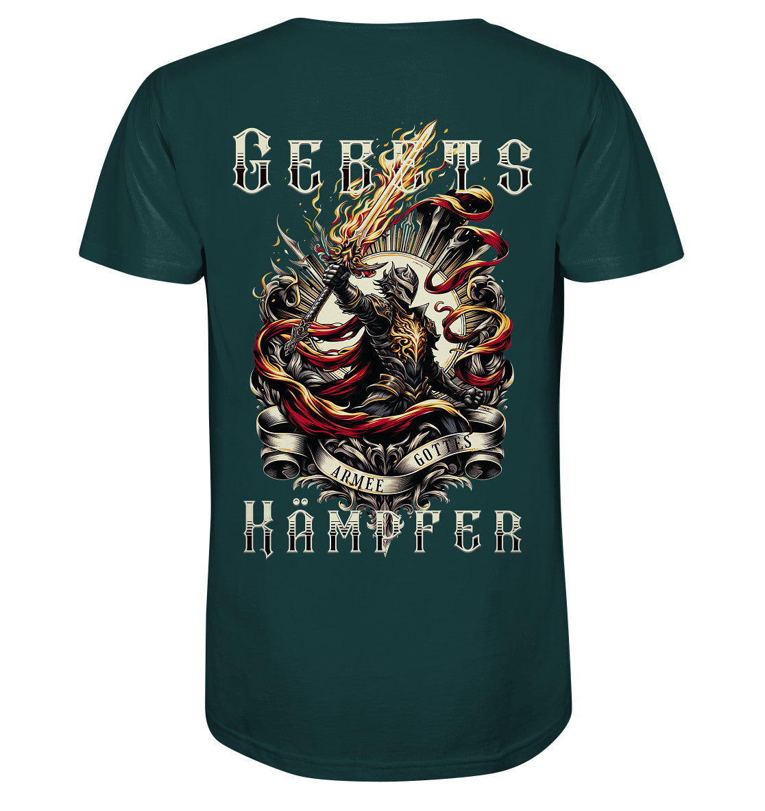 Eph 6 / 1.Thess 5,17 - Gebetskämpfer - Rückenprint - Organic Shirt