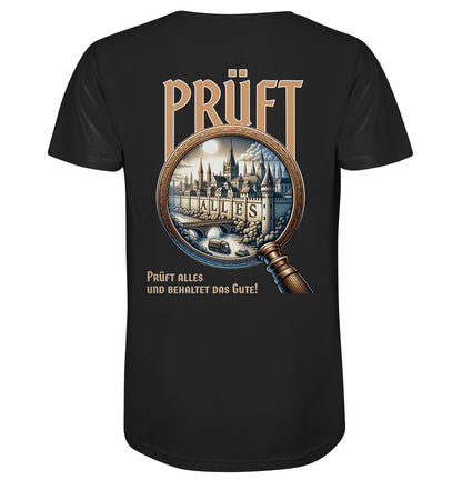 1. Thess 5,21 - Prüft alles - Rückenprint - Organic Shirt