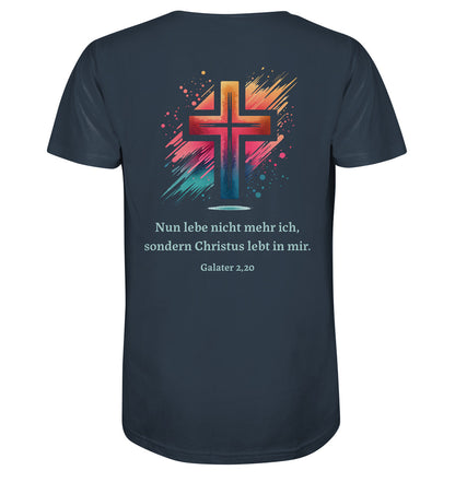 Gal 2,20 - Christus in mir - Rückenprint - Organic Shirt
