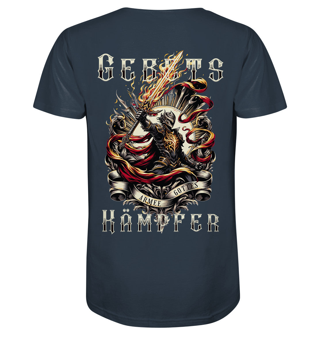 Eph 6 / 1.Thess 5,17 - Gebetskämpfer - Rückenprint - Organic Shirt