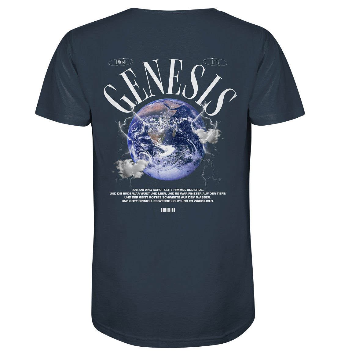 1.Mo 1,1-3 - GENESIS - Rückenprint - Organic Shirt