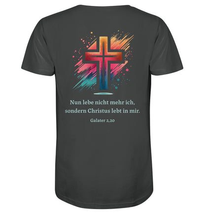 Gal 2,20 - Christus in mir - Rückenprint - Organic Shirt