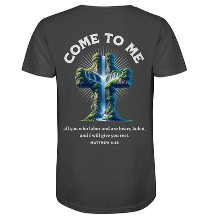 Mt 11,28 - Come to me - Rückenprint - Organic Shirt
