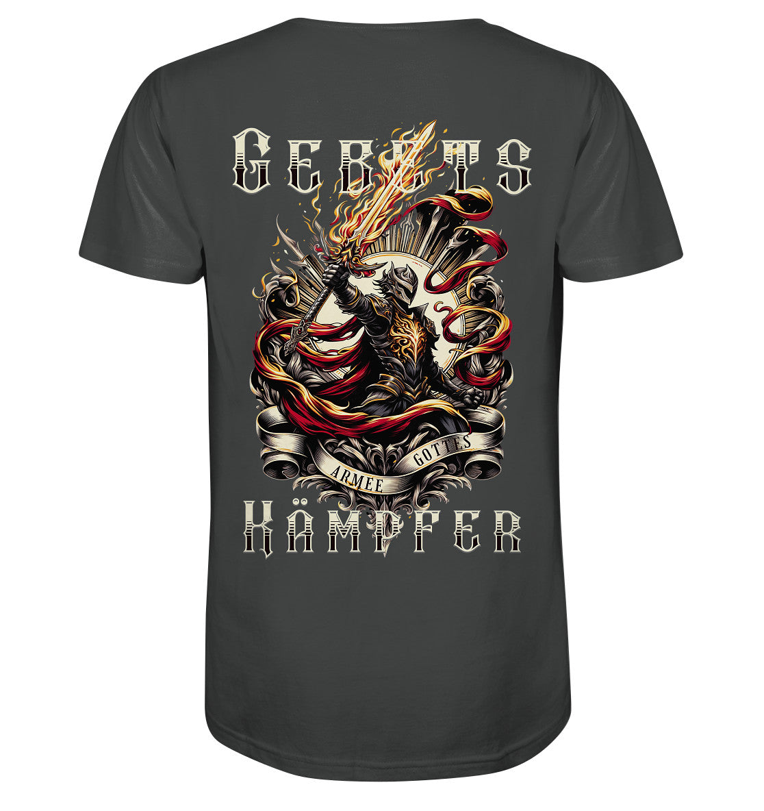 Eph 6 / 1.Thess 5,17 - Gebetskämpfer - Rückenprint - Organic Shirt