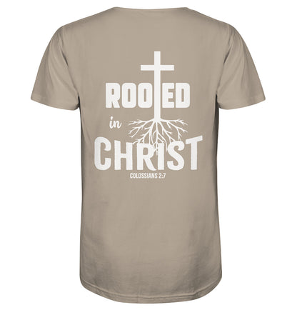 Kol 2,7 - Rooted in Christ - Organic Shirt