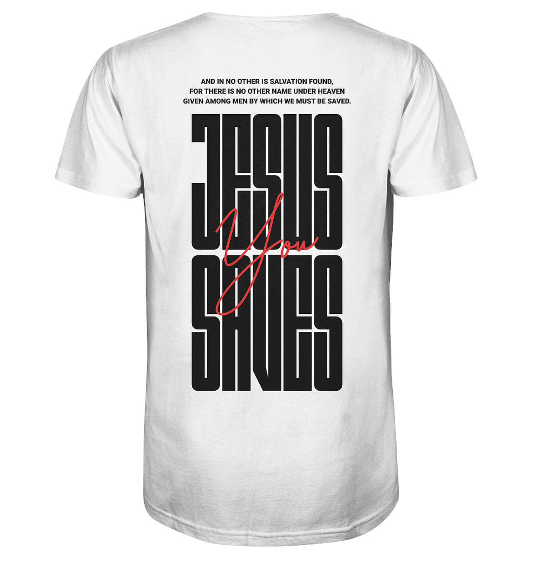 Apg 4,12 - JESUS SAVES - Rückenprint - Organic Shirt