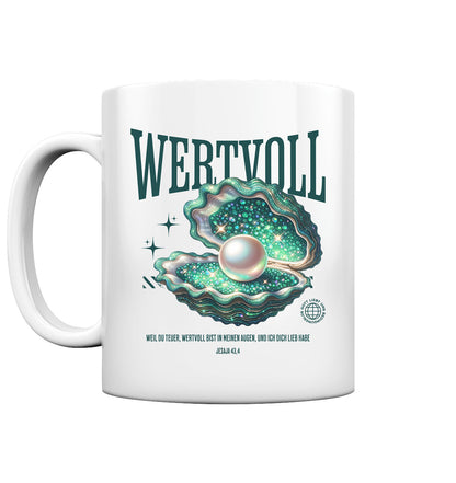 Jes 43,4 - WERTVOLL - emerald green - Tasse glossy