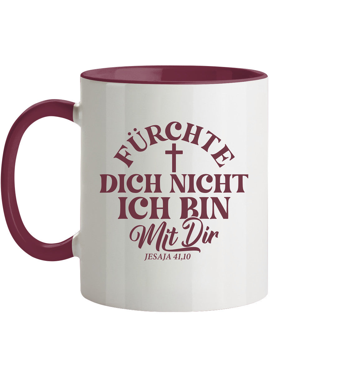 Jes 41,10 - Fürchte dich nicht - Tasse zweifarbig