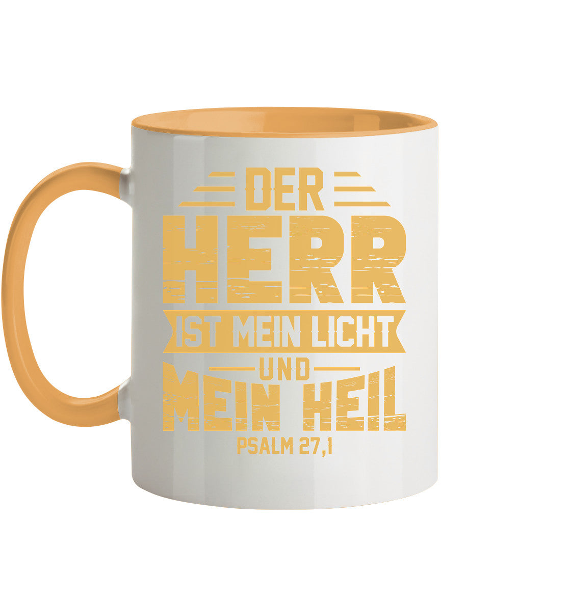 Ps 27,1 - Der HERR ist mein Licht &amp; mein Heil (1) - Tasse zweifarbig