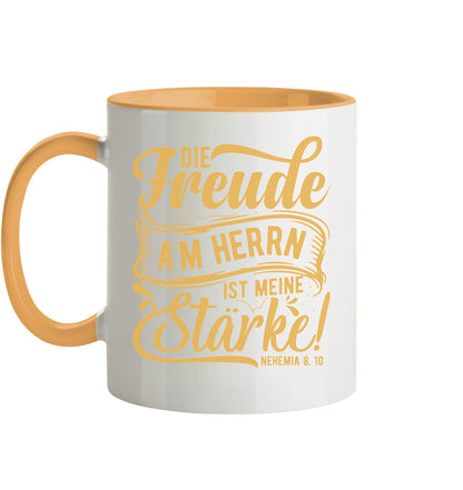 Neh 8,10 - Die Freude - Tasse zweifarbig