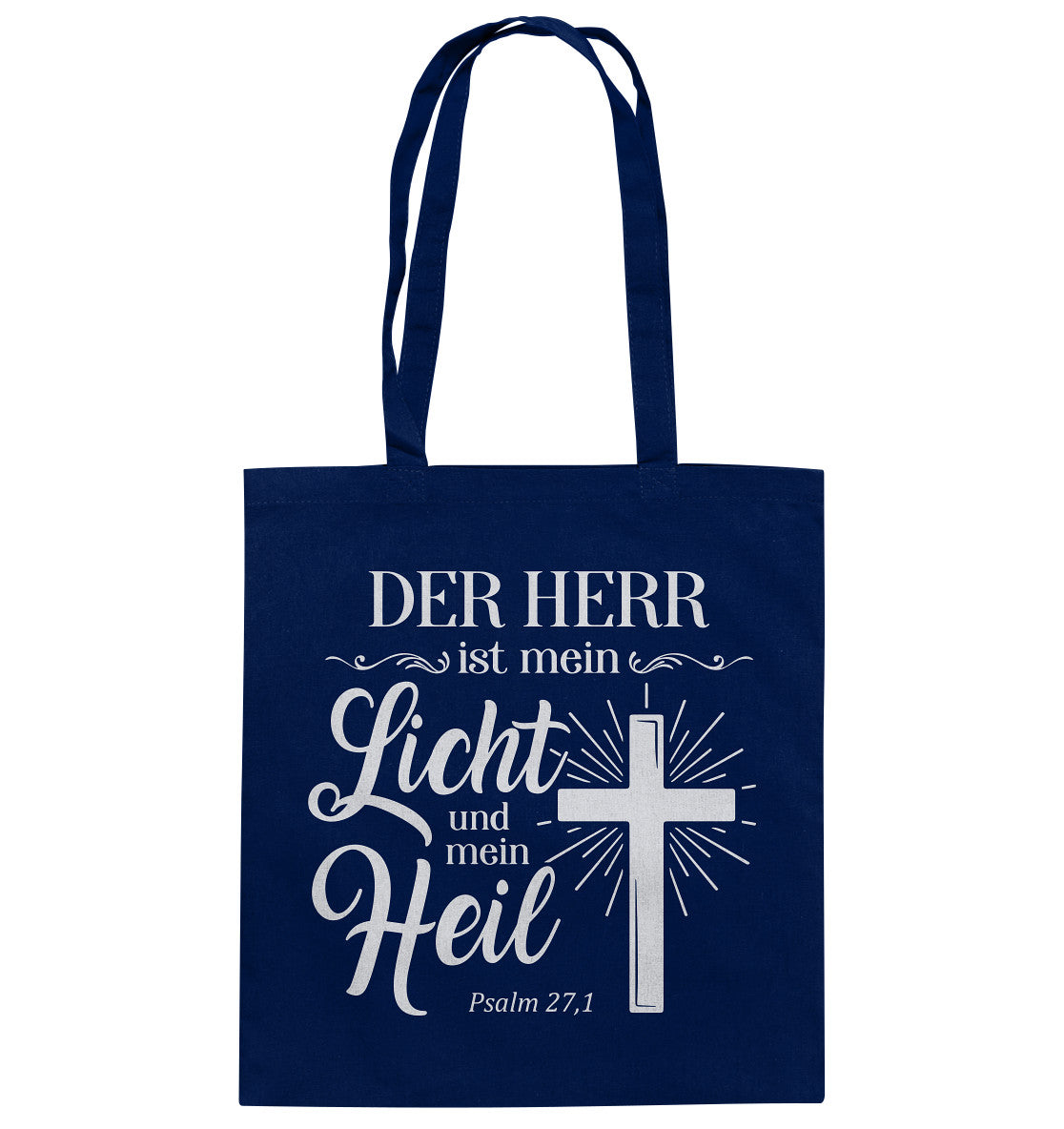 Ps 27,1 - Der HERR ist mein Licht &amp; mein Heil (2) - Baumwolltasche