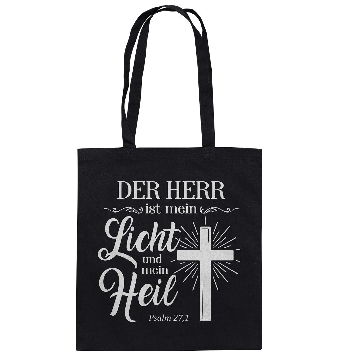 Ps 27,1 - Der HERR ist mein Licht &amp; mein Heil (2) - Baumwolltasche