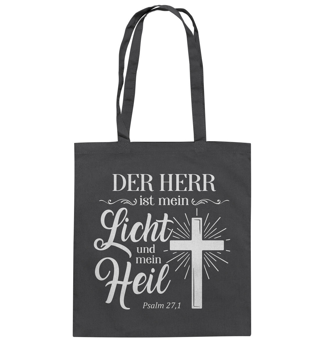 Ps 27,1 - Der HERR ist mein Licht &amp; mein Heil (2) - Baumwolltasche
