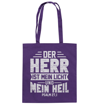 Ps 27,1 - Der Herr ist mein Licht und mein Heil (1) - Baumwolltasche