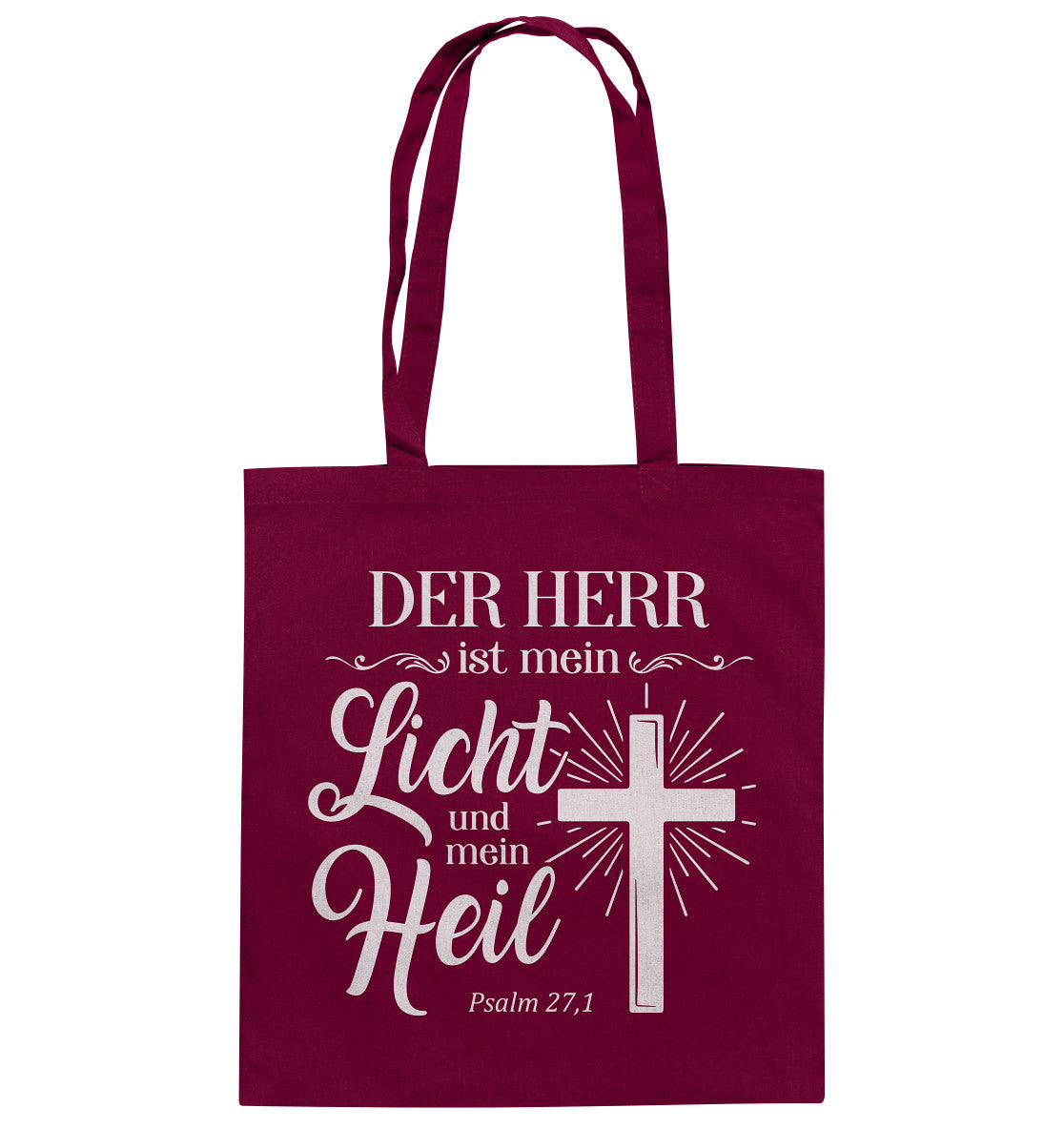 Ps 27,1 - Der HERR ist mein Licht &amp; mein Heil (2) - Baumwolltasche