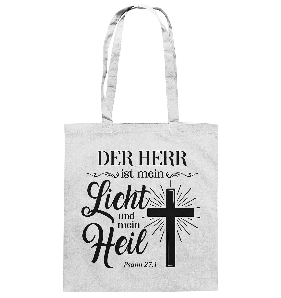 Ps 27,1 - Der HERR ist mein Licht &amp; mein Heil (2) - Baumwolltasche