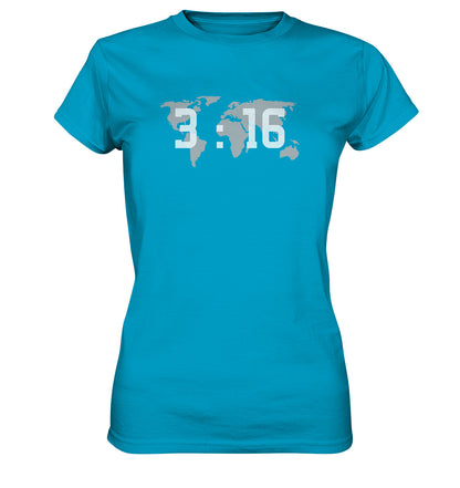 Joh 3,16 - World - weiß - Ladies Premium Shirt