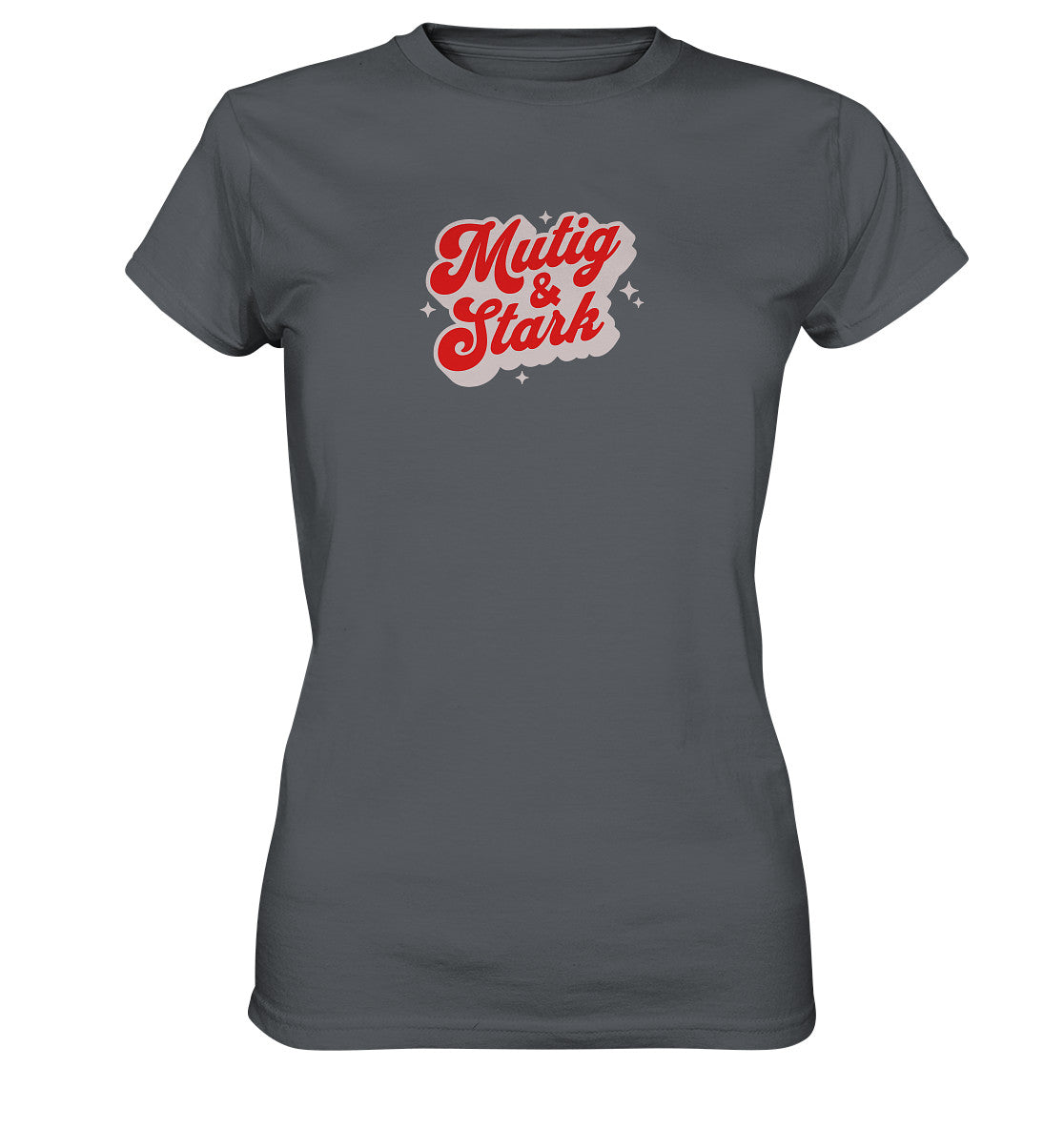 Jos 1,6-9 - mutig &amp; stark - Brustprint - Ladies Premium Shirt