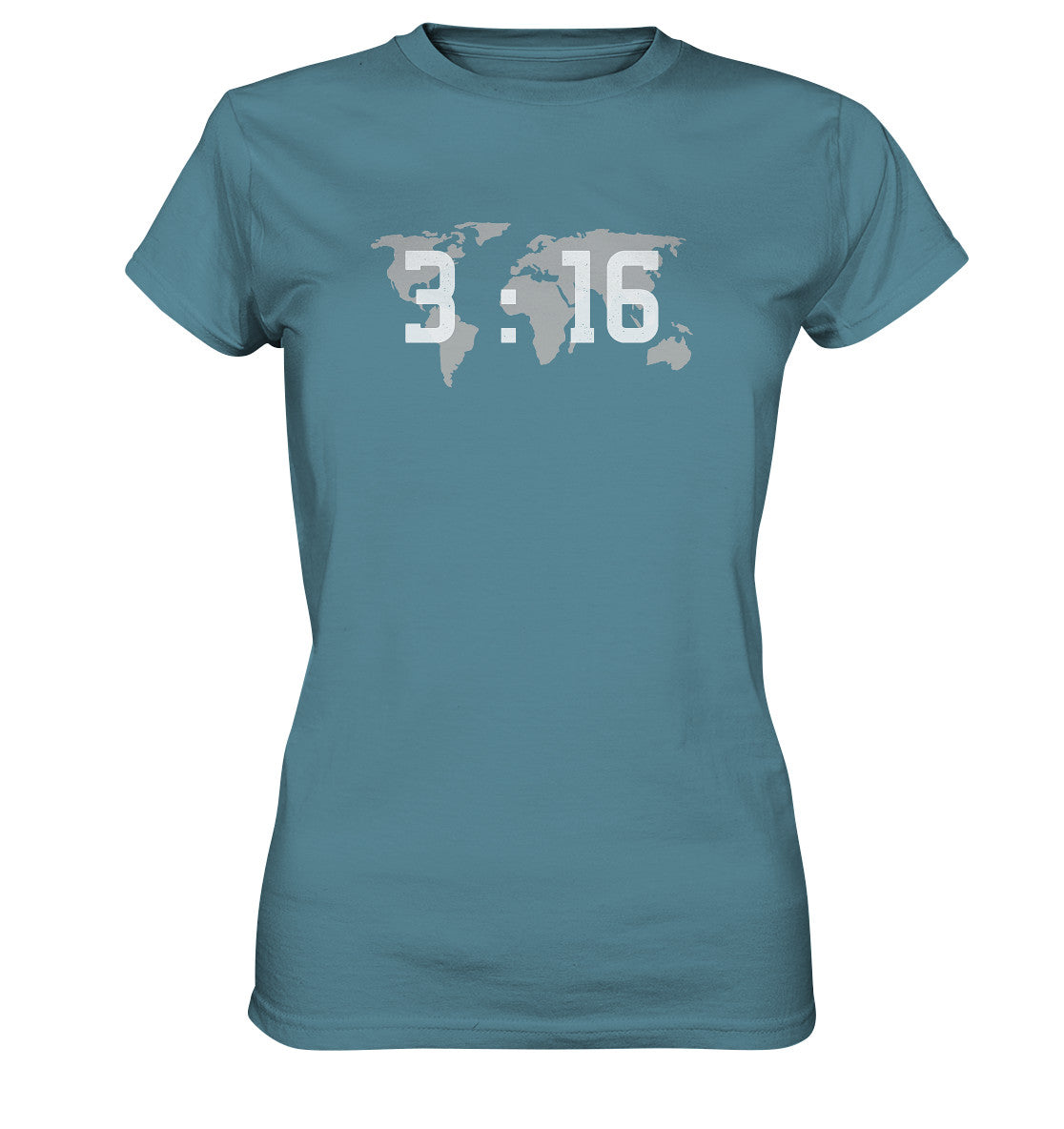 Joh 3,16 - World - weiß - Ladies Premium Shirt