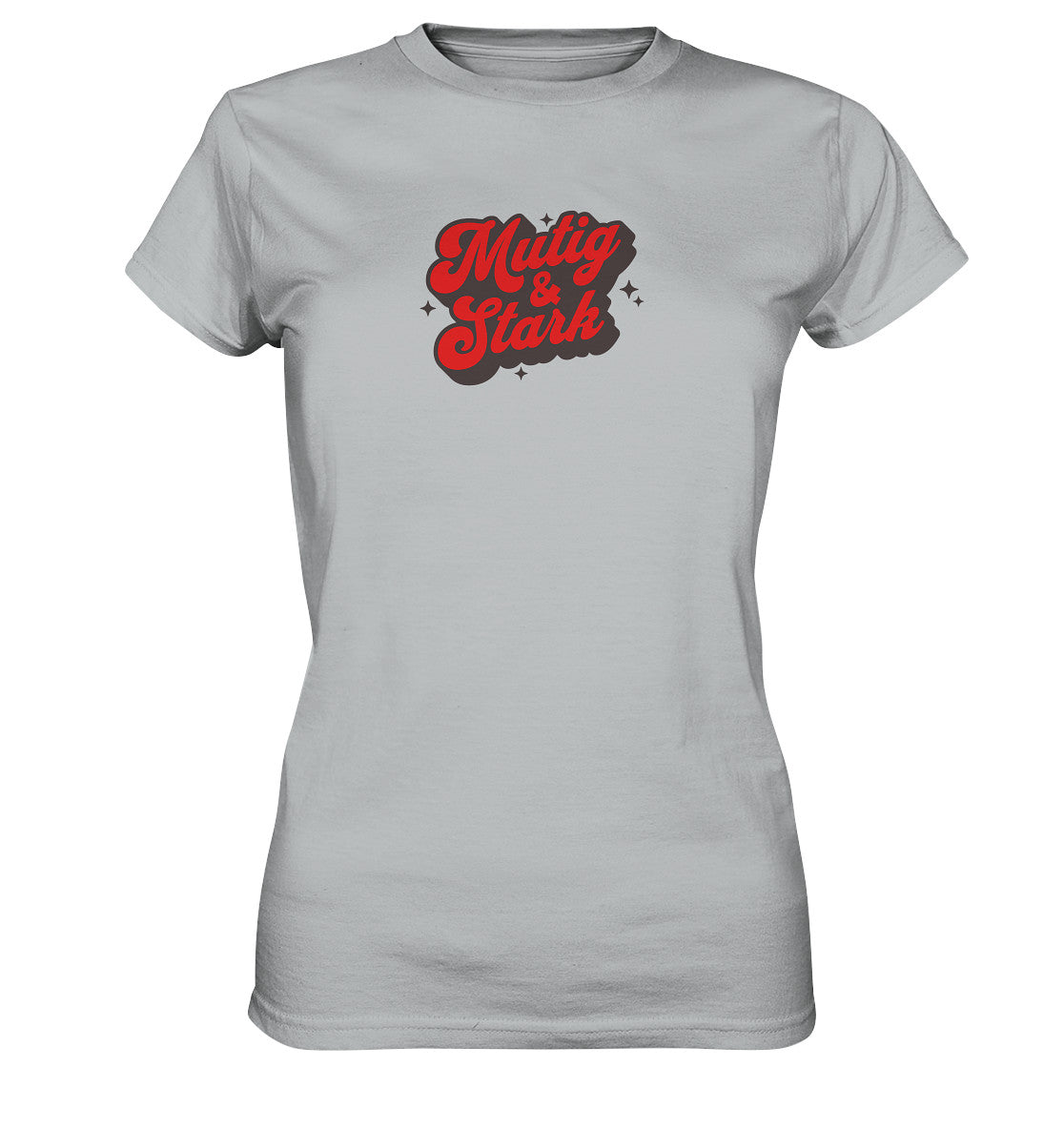 Jos 1,6-9 - mutig &amp; stark - Brustprint - Ladies Premium Shirt