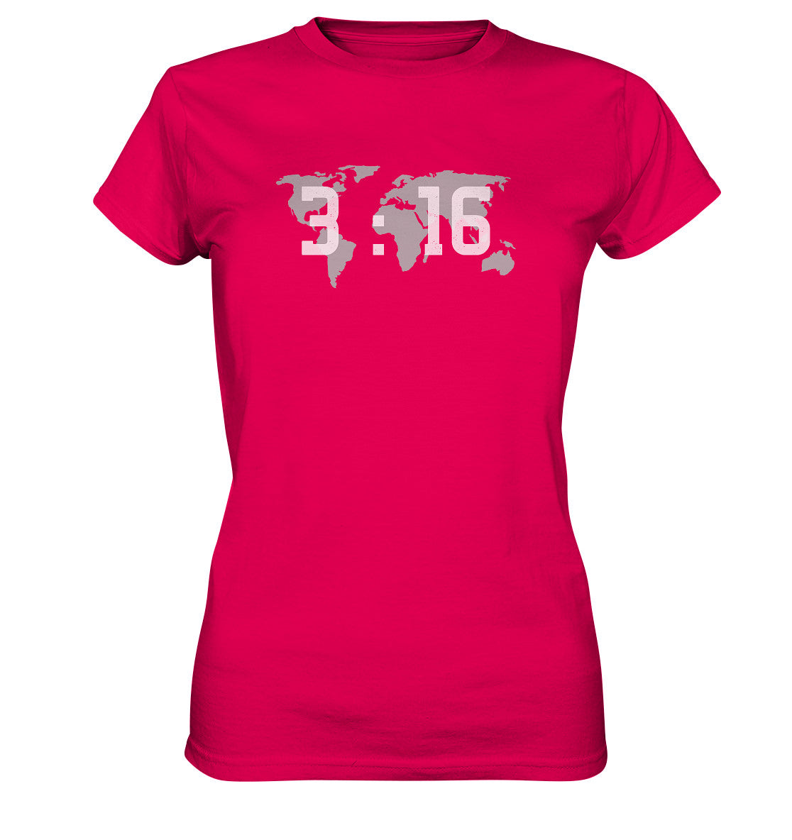 Joh 3,16 - World - weiß - Ladies Premium Shirt