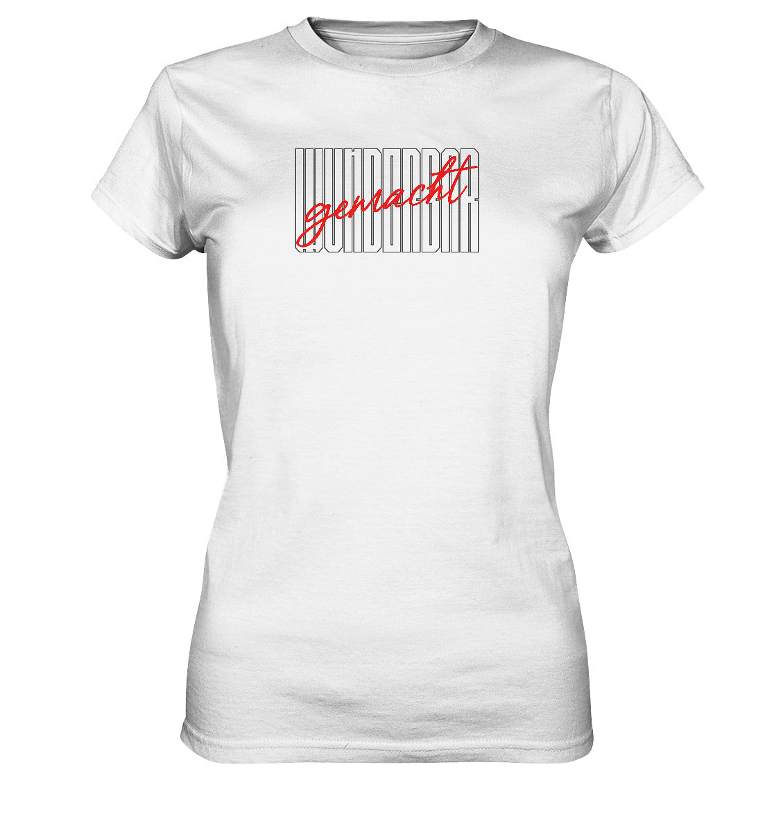 Ps 139,14 - wunderbar gemacht - Brustprint - Ladies Premium Shirt