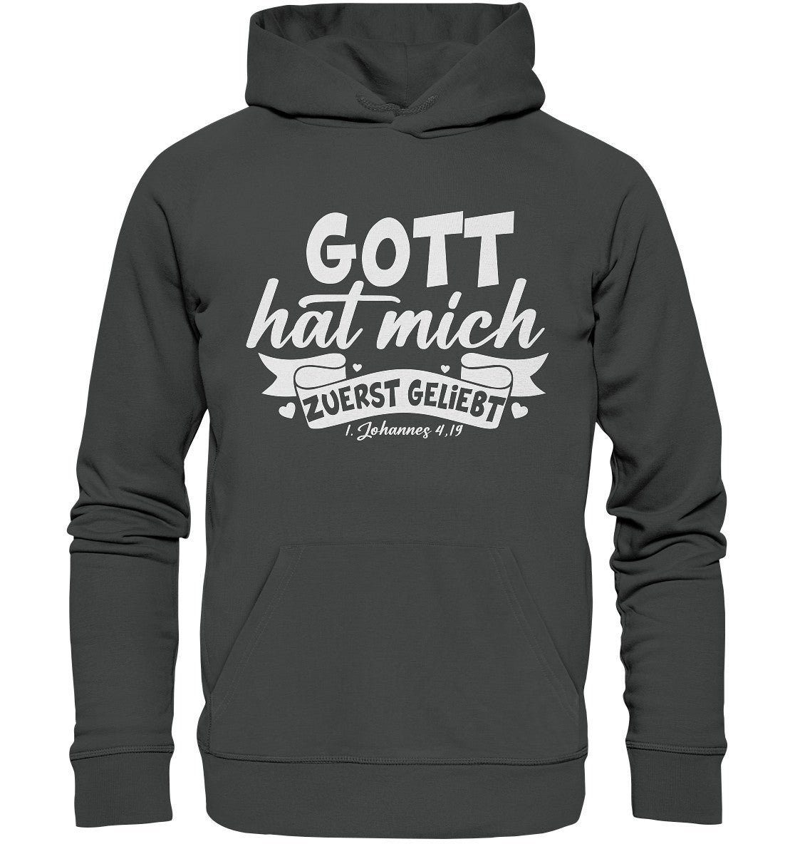 1.Joh 4,19 - Zuerst geliebt(2) - Organic Basic Hoodie