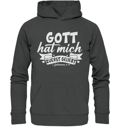1.Joh 4,19 - Zuerst geliebt(2) - Organic Basic Hoodie