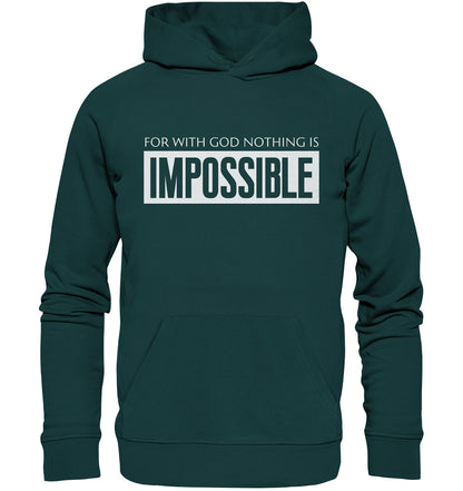 Lk 1,37 - IMPOSSIBLE - Brustprint - Superflausch-Hoodie