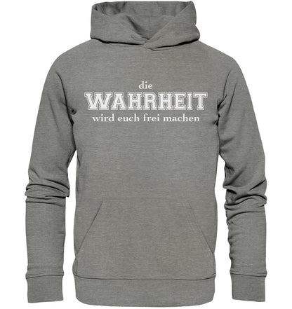 Joh 8,32 - Wahrheit (2) - Organic Hoodie