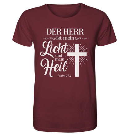 Ps 27,1 - Der HERR ist mein Licht &amp; mein Heil(2) - Organic Shirt