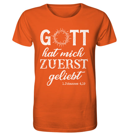 1.Joh 4,19 - Zuerst geliebt - Organic Shirt